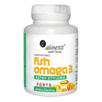 Aliness Fish Omega 3 FORTE kwasy EPA DHA estry etylowe 500/250mg 60 kaps. — zdjęcie 1