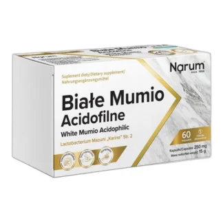 Kapsułki Narum białe mumio acidofilne 250 mg 60 szt. Lactobacillus — zdjęcie 1