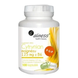 MAGNEZ Aliness CYTRYNIAN MAGNEZU + Witamina B6 Serce Ciśnienie 100kaps — zdjęcie 1