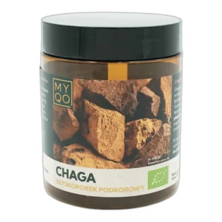 MYQO CHAGA BIO BŁYSKOPOREK PODKOROWY CZAGA Ekstrakt 30% Proszek 100g — zdjęcie 1